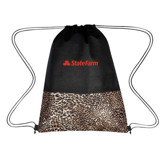 Leopard Drawstring Backpack
