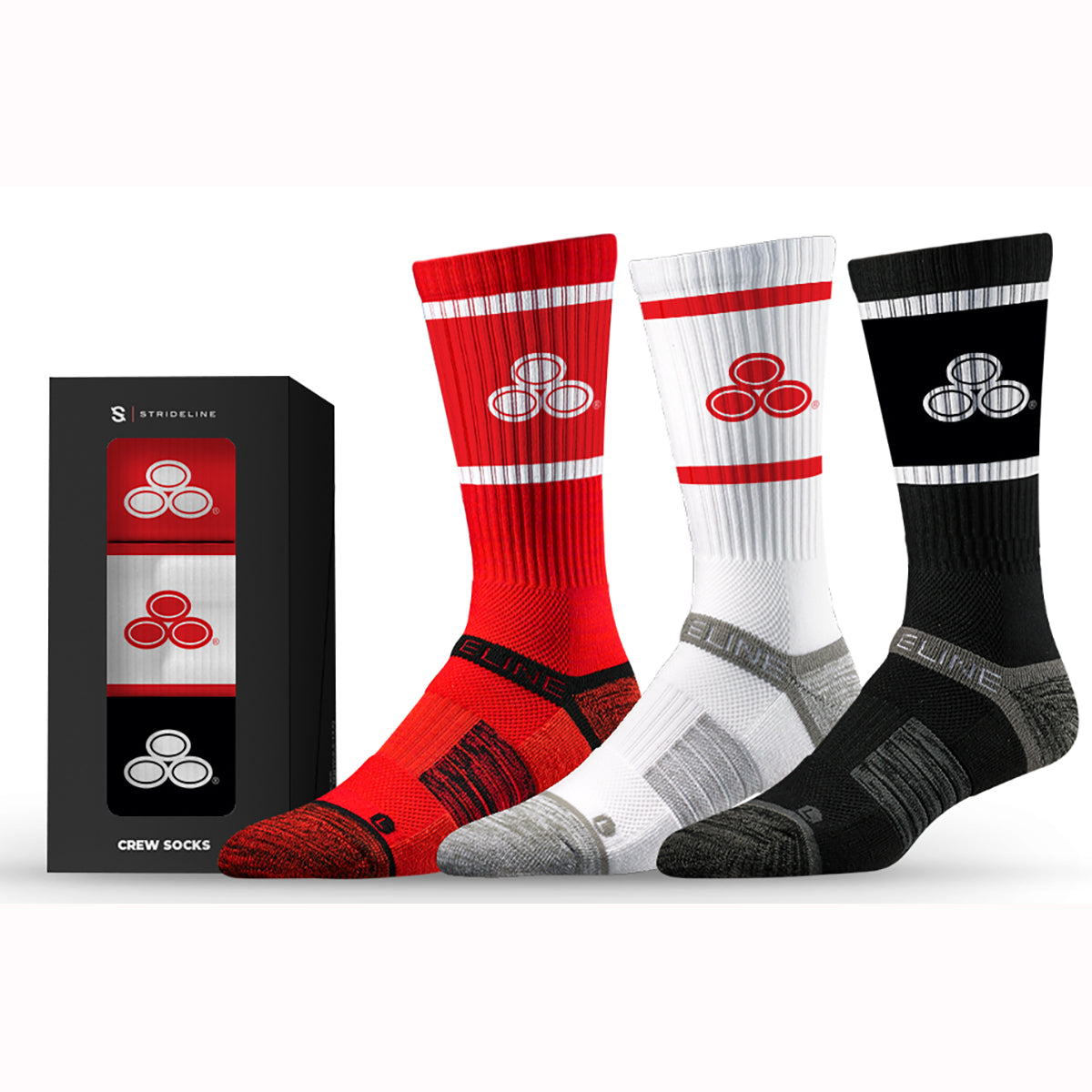 Premium Athletic Crew Socks - 3 PK