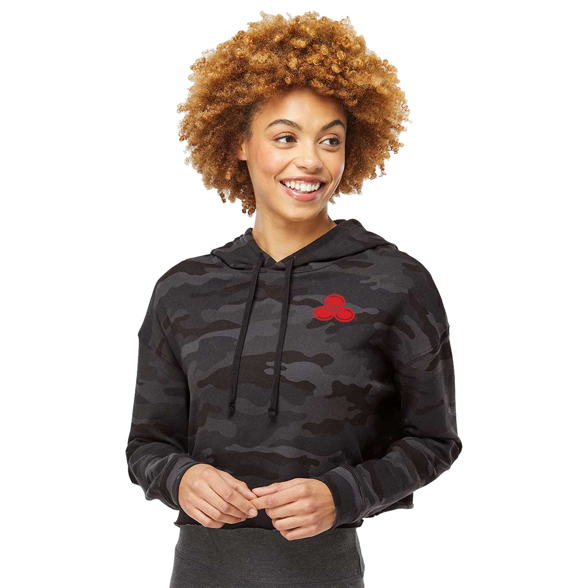 Women's Cropped Camo Hoodie