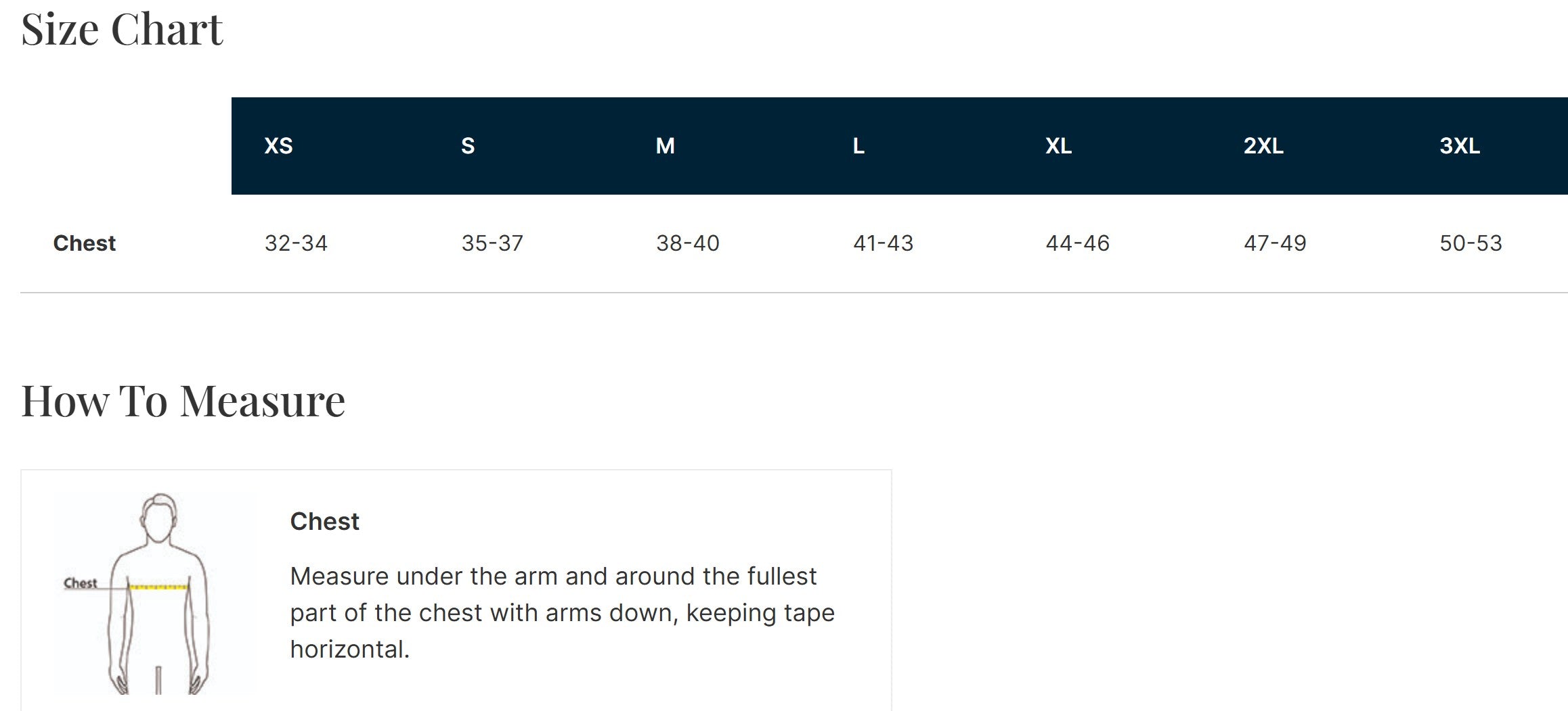 Size Guide