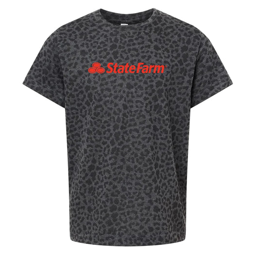 Youth Black Leopard Fine Jersey T-Shirt