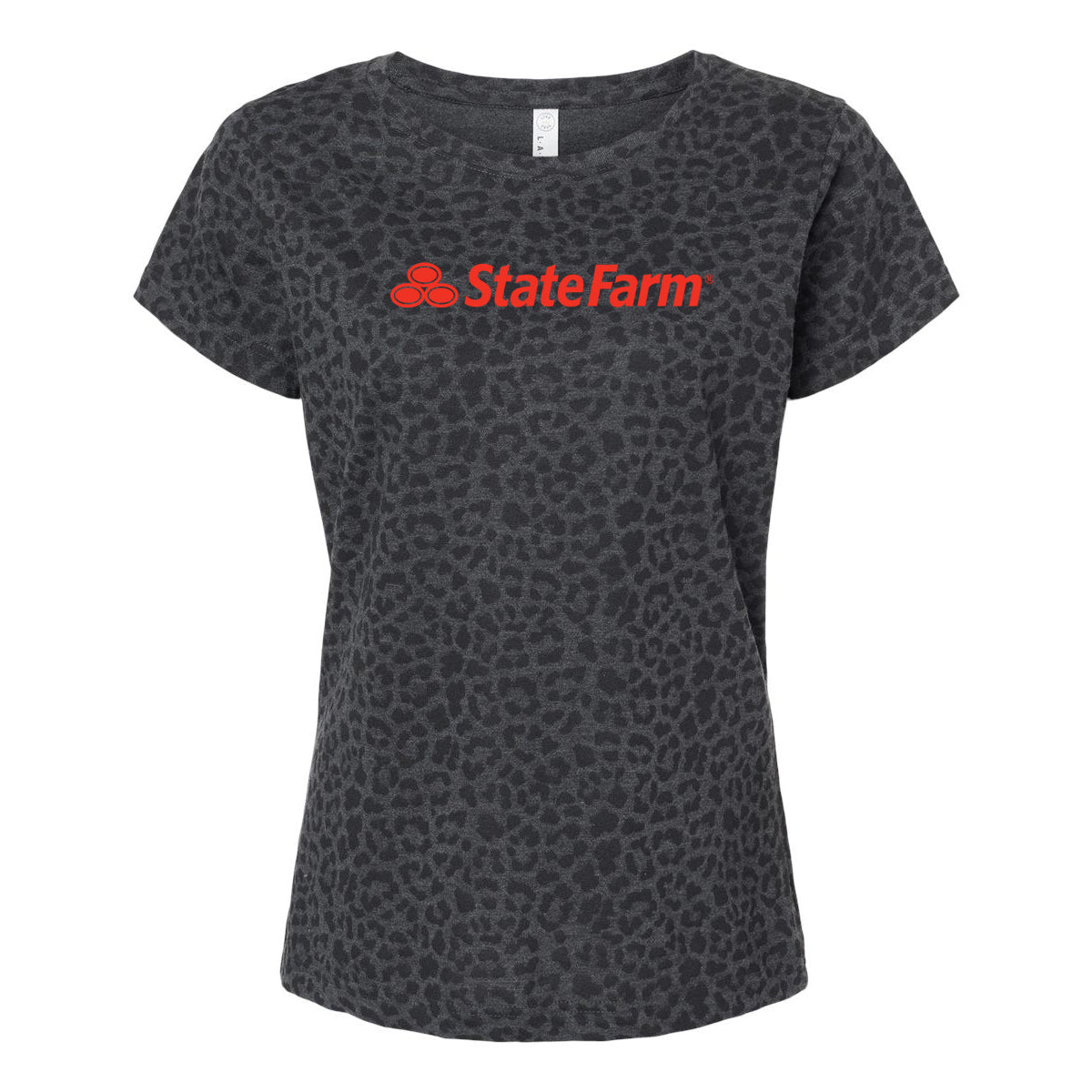 Women's Black Leopard Fine Jersey T-Shirt